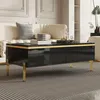 Table basse brillante Merax avec 2 tiroirs et éléments Voir les images du produit 4