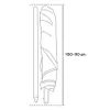 Sonnen Strandschirm Leicht Baumwolle 180 cm Taormina - Produktbild-Vorschau 4