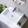 Waschbecken keramik 50 x 35 x 12.5 cm,Weiß, Eckig Produktbild-Vorschau 4