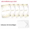 10 Klapp-Einladungskarten Punkte Gold inkl. 10 weißen Produktbild-Vorschau 6