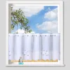 heimtexland ® Scheibengardine Voile Stickerei Gänse Deko Produktbild-Vorschau 1