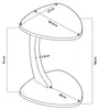 Beistelltisch 'Klinerg' rollbar C-Form 40 x 37 x 56 cm Produktbild-Vorschau 7