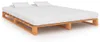 vidaXL Paletová postel Brown Solid Pine 200×200 cm Náhled obrázku produktu 7