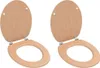vidaXL Sièges de toilette 2 pcs. avec couvercle MDF design Voir les images du produit 8