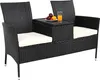 CASARIA®  Panchina da Giardino Poly Rattan 143x64x88cm Anteprima dell’immagine prodotto 10