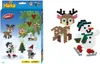 A Hama bead kit packaging and examples of finished bead creations. Náhled obrázku produktu