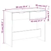 vidaXL Konzolový stolek bílý 90x36x75 cm materiál na bázi Náhled obrázku produktu 9
