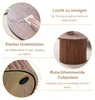 Table basse ronde de 70 cm, aspect noyer, MDF rainuré, Voir les images du produit 12