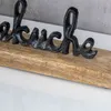 Sterneküche Schriftzug  L30cm Metall Schwarz Mango Holz Produktbild-Vorschau 4