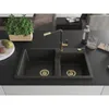 Mexen Tomas 2-Becken-Granitspüle mit Mischbatterie Flora, Produktbild-Vorschau 3