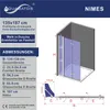 Duschabtrennung faltbar Dusche 135 x 187 cm Walkin Produktbild-Vorschau 4