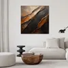 Leinwandbild 3D braun strukturierte Abstraktion 50x50 Feeby Produktbild-Vorschau 2