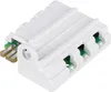 A white electronic component with gold and green connectors. Náhľad obrázku produktu