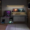 Bureau gaming Vortex - 229x60x95cm - avec éclairage LED - Voir les images du produit 12