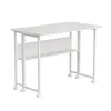 Maclean Klapptisch weiß fahrbar Platte 100x58cm max. 50kg Produktbild-Vorschau 2