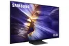 A Samsung OLED television is shown from a side angle against a white background. Produktbild-Vorschau