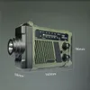 A product shot of a multi-functional emergency radio with a flashlight. Produktbild-Vorschau