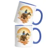 Pferd Tasse Blau Hengst Frau Liebe Reiten Sonnenuntergang Produktbild-Vorschau 2
