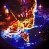 A colorful, abstract image of a nebula or galaxy with stars. Voir les images du produit