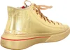A single gold high-top sneaker is shown from a side-diagonal angle against a white background. Produktbild-Vorschau
