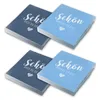 itenga 80x Serviette Schön dass du da bist (40x hellblau - Produktbild-Vorschau 1