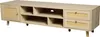 A light wood-colored TV cabinet with rattan accents. Produktbild-Vorschau