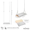 MAMOI® Dřevěná houpačka se sametovým sedákem, houpačka Náhled obrázku produktu 2