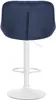2er Set Barhocker Lazio Samt weiß blau Produktbild-Vorschau 7