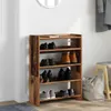 vidaXL Stojan na topánky starý drevený vzhľad 60x25x81 cm Náhľad obrázku produktu 3