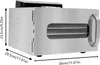 A silver food dehydrator with dimensions indicated by measurement lines and text. Podgląd zdjęcia produktu