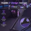 VASAGLE Herní stůl, herní stůl s RGB osvětlením, tvar Z, Náhled obrázku produktu 5