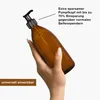 6x 500ml Seifenspender-Flasche, Braunglas, schwarz Produktbild-Vorschau 2