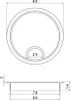 2er Set sossai Metall Kabeldurchlass Ø80mm in Weiß Produktbild-Vorschau 4
