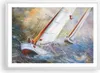 Gerahmtes Poster - Weißer Rahmen - Segelboot Bild Regatta - Produktbild-Vorschau 1