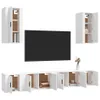 vidaXL 6-tlg. TV-Schrank-Set Weiß Holzwerkstoff Produktbild-Vorschau 3