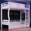 Flieks Etagenbett 90x200cm mit Led, Jugendbett Metallbett Produktbild-Vorschau 3