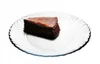 A slice of chocolate cake on a white plate. Anteprima dell’immagine prodotto
