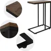 ML-Design Beistelltisch in C-Form, Schwarz-Braun, Produktbild-Vorschau 4