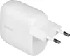 A white Belkin USB-C charger with European-style prongs. Produktbild-Vorschau