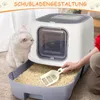 Katzenklo Katzen, Anti-Geruch Doppeltürige Katzentoilette Produktbild-Vorschau 6