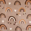 Fleecestoff Meterware Wellness Doubleside Regenbogen taupe Produktbild-Vorschau 2
