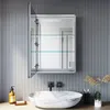 SONNI Hliníková koupelnová zrcadlová skříňka 50 × 70 cm s Náhled obrázku produktu 2