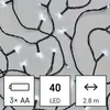 LED Weihnachtliche Lichterkette, 2,8 m, 3x AA, Außen und Innen, Kaltweiß, Timer Produktbild-Vorschau