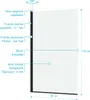 Pare baignoire Rabattable 80x140cm - Profilé Noir Mat - Voir les images du produit 4