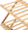 Close-up of a slatted wooden shelf unit. Produktbild-Vorschau