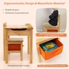 Table + chaise pour enfants en bois massif avec plateau Voir les images du produit 4
