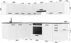 A diagram showing the dimensions of a modular kitchen unit. Produktbild-Vorschau