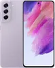 A Samsung Galaxy S21 FE 5G smartphone in lavender, shown from the back and front.
