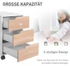HOMCOM Rollcontainer Aktenschrank, Büroschrank mit 3 Produktbild-Vorschau 4
