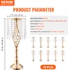 VEVOR 10 pezzi Altezza 55 cm portafiori in cristallo per Anteprima dell’immagine prodotto 7